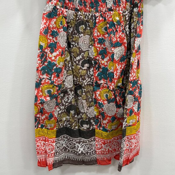 NWT Velvet by Graham & Spencer Taria Floral Smocked Puff Sleeve Mini Dress Small - Picture 8 of 13